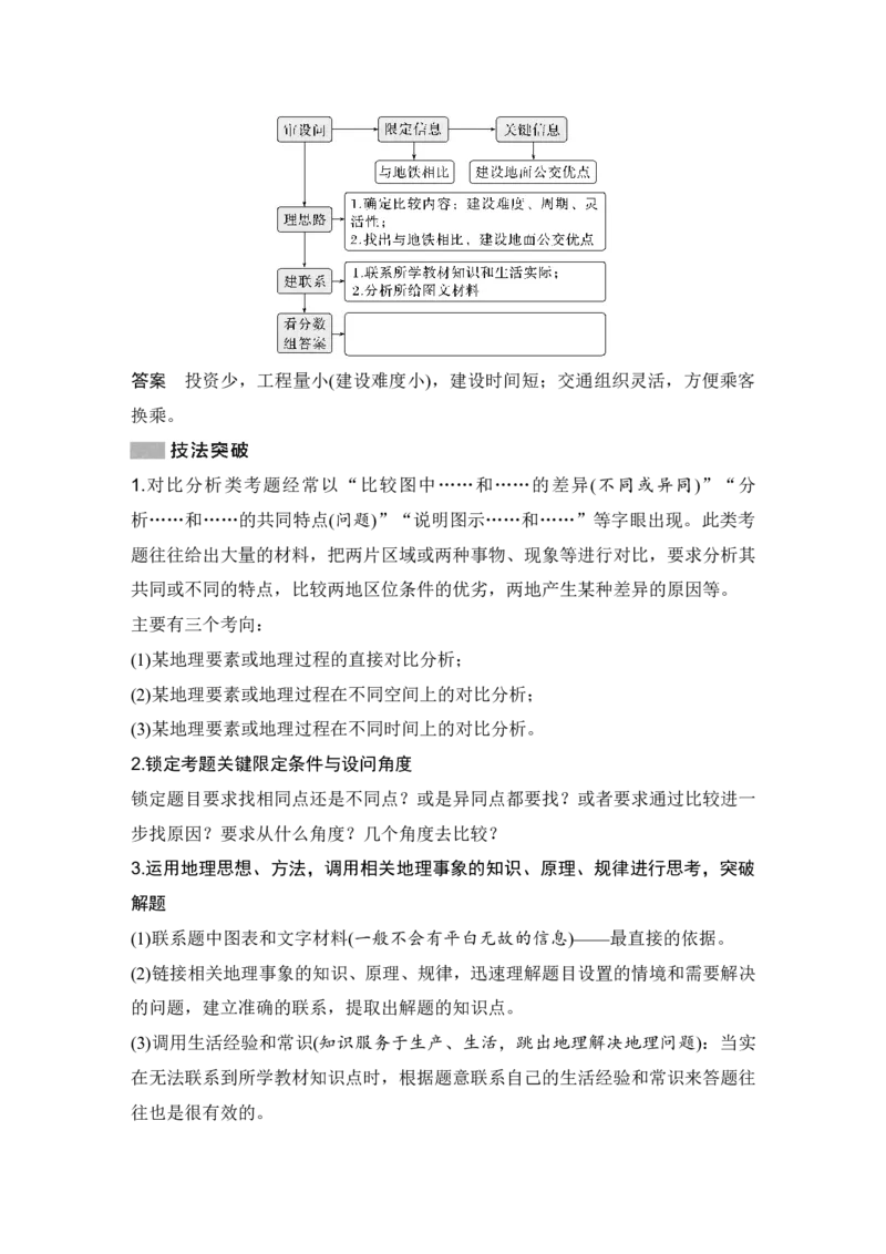 2025年高考地理综合题型高分策略题型三　对比分析类综合题_9.2025地理总复习_2025年新高考资料_二轮复习_2025年高考地理考前增分特训