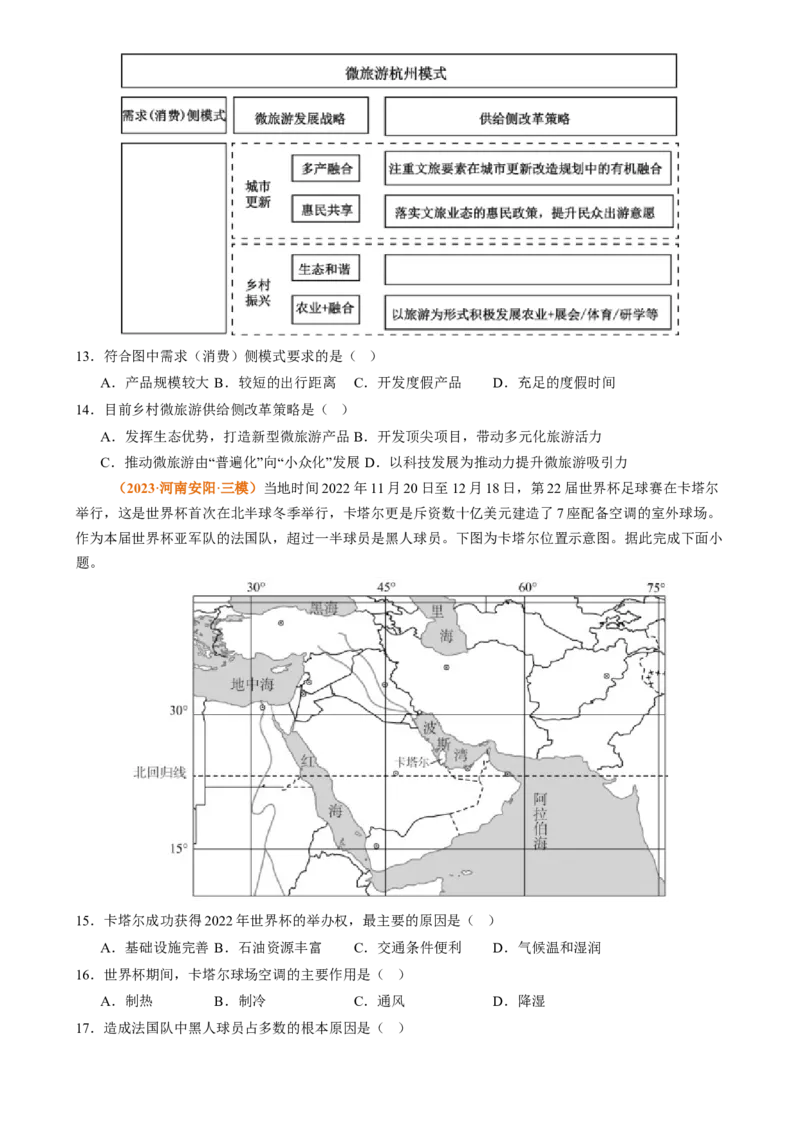 专题18认识区域（思维导图3大知识点3个能力拓展）-上好课2025年高考地理一轮复习知识清单[h][46690041]_9.2025地理总复习_2025年新高考资料_一轮复习_2025年高考地理一轮复习知识清单
