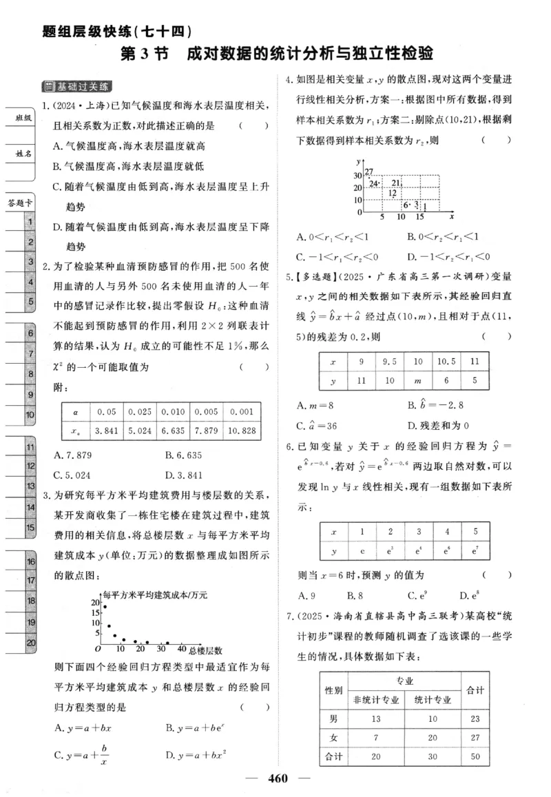 2026《高考调研&middot;高中数学&middot;夯基础》题组层级快练_2026版高考《高考调研》基础夯实（数学）
