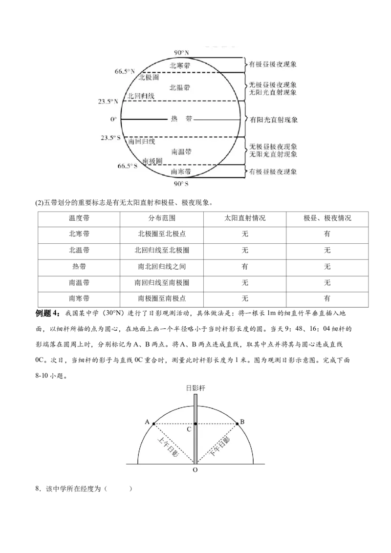 专题3地球的运动（讲义）（原卷版）_9.2025地理总复习_2024年新高考资料_3.2024专项复习_备战2024年高考地理总复习专题考点+微专题集成讲练辑