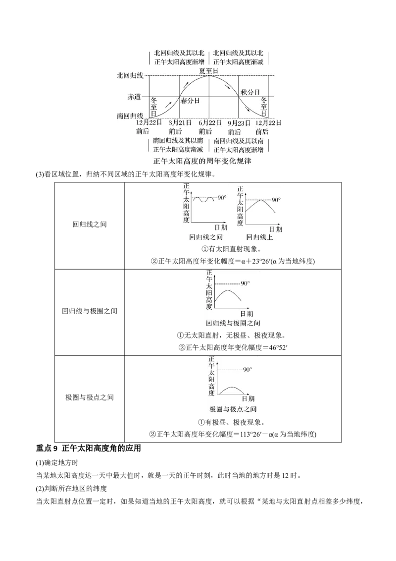 专题3地球的运动（讲义）（原卷版）_9.2025地理总复习_2024年新高考资料_3.2024专项复习_备战2024年高考地理总复习专题考点+微专题集成讲练辑