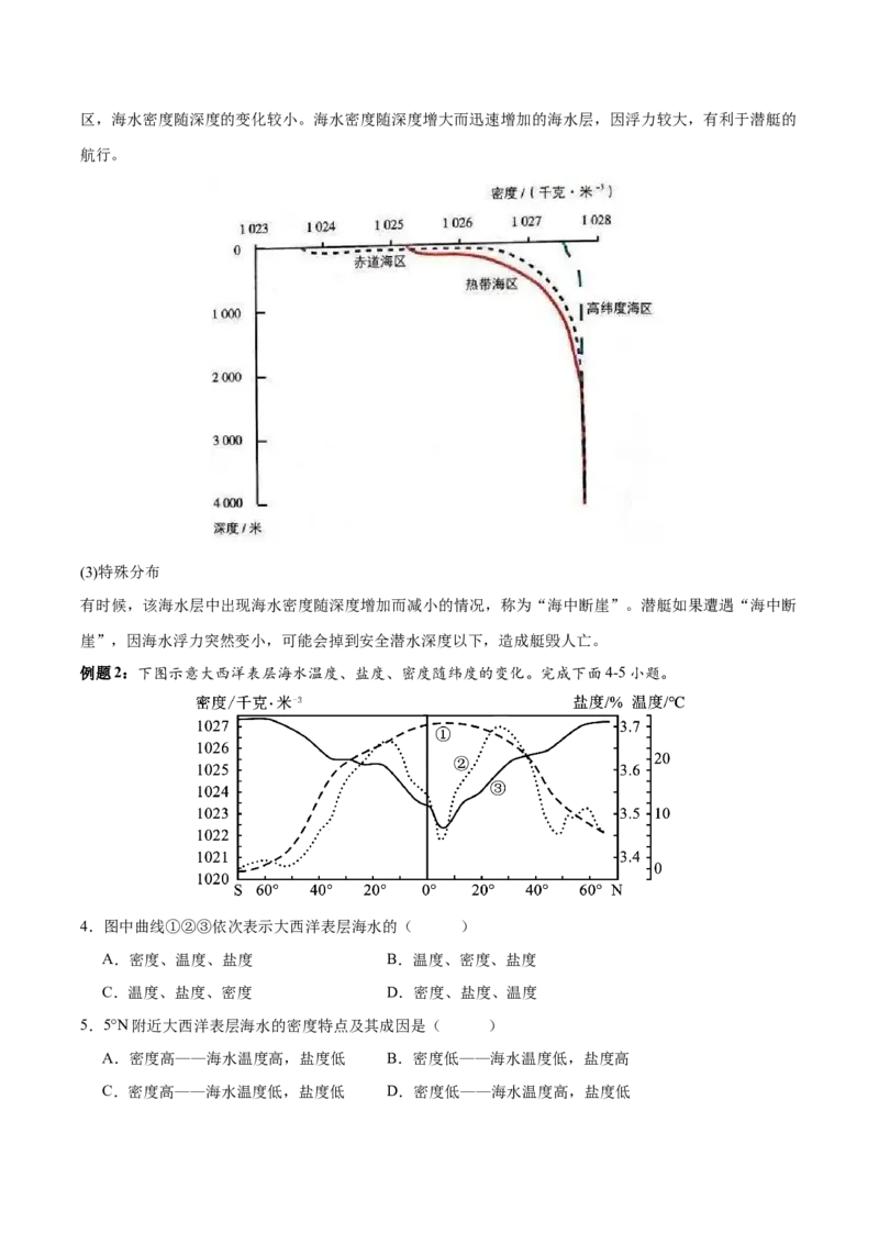 专题5地球上的水（讲义）（原卷版）_9.2025地理总复习_2024年新高考资料_3.2024专项复习_备战2024年高考地理总复习专题考点+微专题集成讲练辑