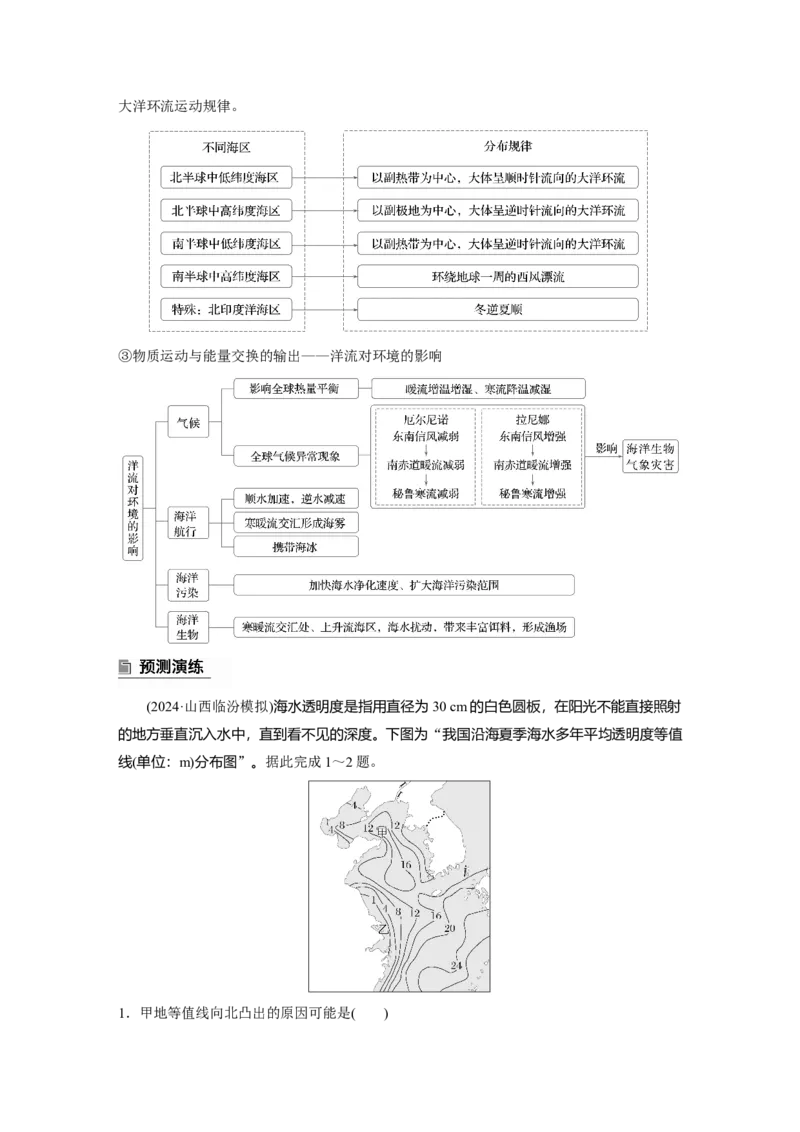 2025年高考地理二轮复习配套讲义通用版专题5　主题4　海洋相关_9.2025地理总复习_2025年新高考资料_二轮复习_2025年高考地理二轮复习配套讲义通用版（解析版）