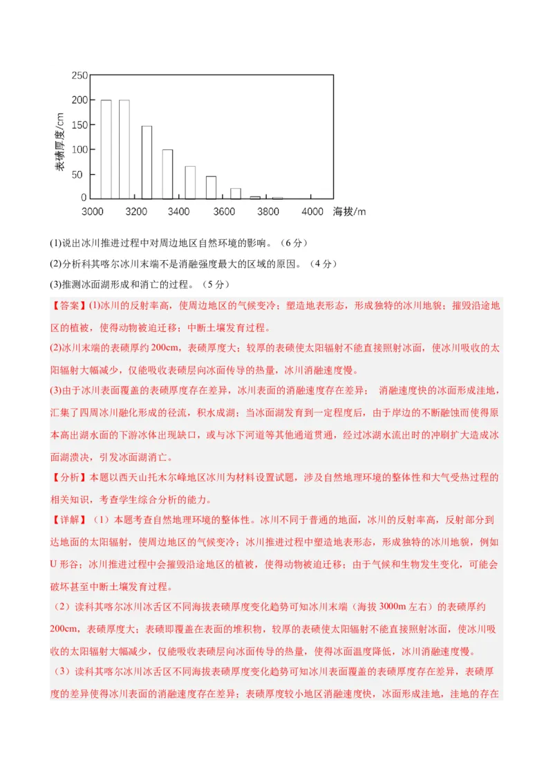 单元提升卷06自然环境整体性与地域分异规律-2024年高考地理一轮复习考点通关卷（新高考通用）（解析版）_9.2025地理总复习_2024年新高考资料_1.2024一轮复习