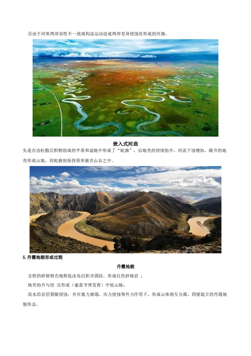 地理微考点：地质地貌的形成过程-备战2023年高考总复习地理微考点狙击与专项突破_9.2025地理总复习_2023年新高考复习资料_专项复习_备战2023年高考地理总复习微考点狙击与专项测练