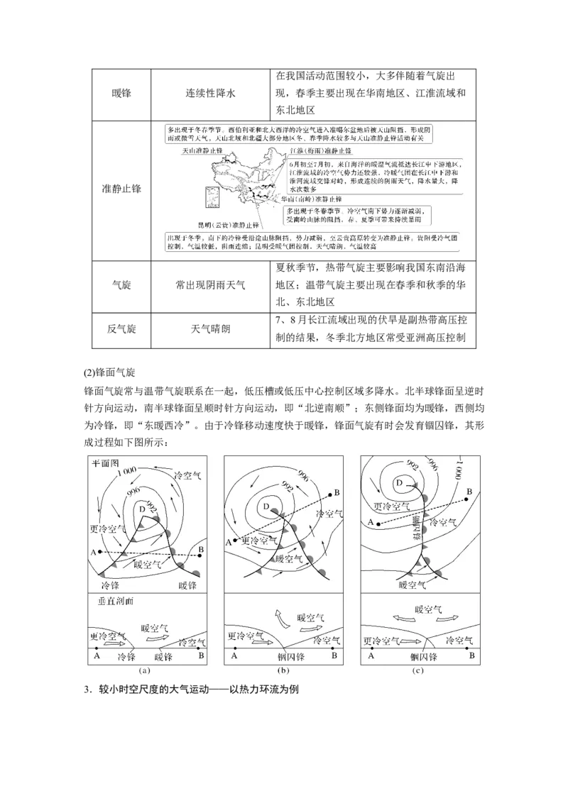 2025年高考地理二轮复习配套讲义通用版专题5　主题2　大气运动_9.2025地理总复习_2025年新高考资料_二轮复习_2025年高考地理二轮复习配套讲义通用版（解析版）