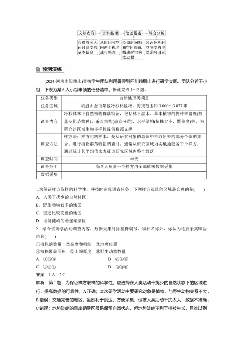 2025年高考地理二轮复习配套讲义通用版专题9　实践活动探究_9.2025地理总复习_2025年新高考资料_二轮复习_2025年高考地理二轮复习配套讲义通用版（解析版）