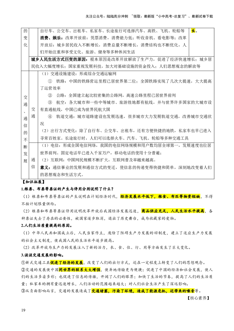 （讲义）专题17中国近现代经济、社会生活与教育科技文化（解析版）_02中考总复习（2026版更新中）_06-历史-中考总复习_2024年中考复习资料_一轮复习_配套讲义（原卷版+解析版）
