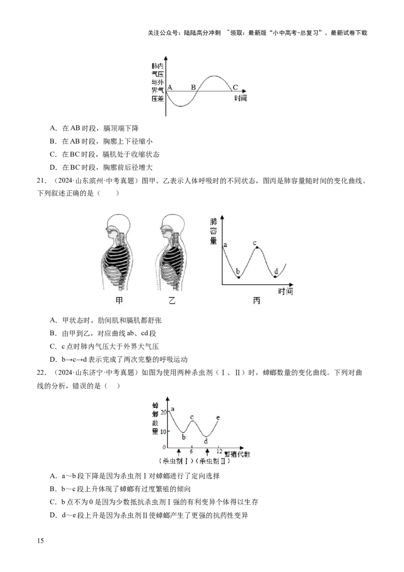 题型01读图理解（讲练）（原卷版）_02中考总复习（2026版更新中）_08-生物-中考总复习_2025中考复习资料_2025中考二轮课件ppt+讲义+练习生物_讲义+练习