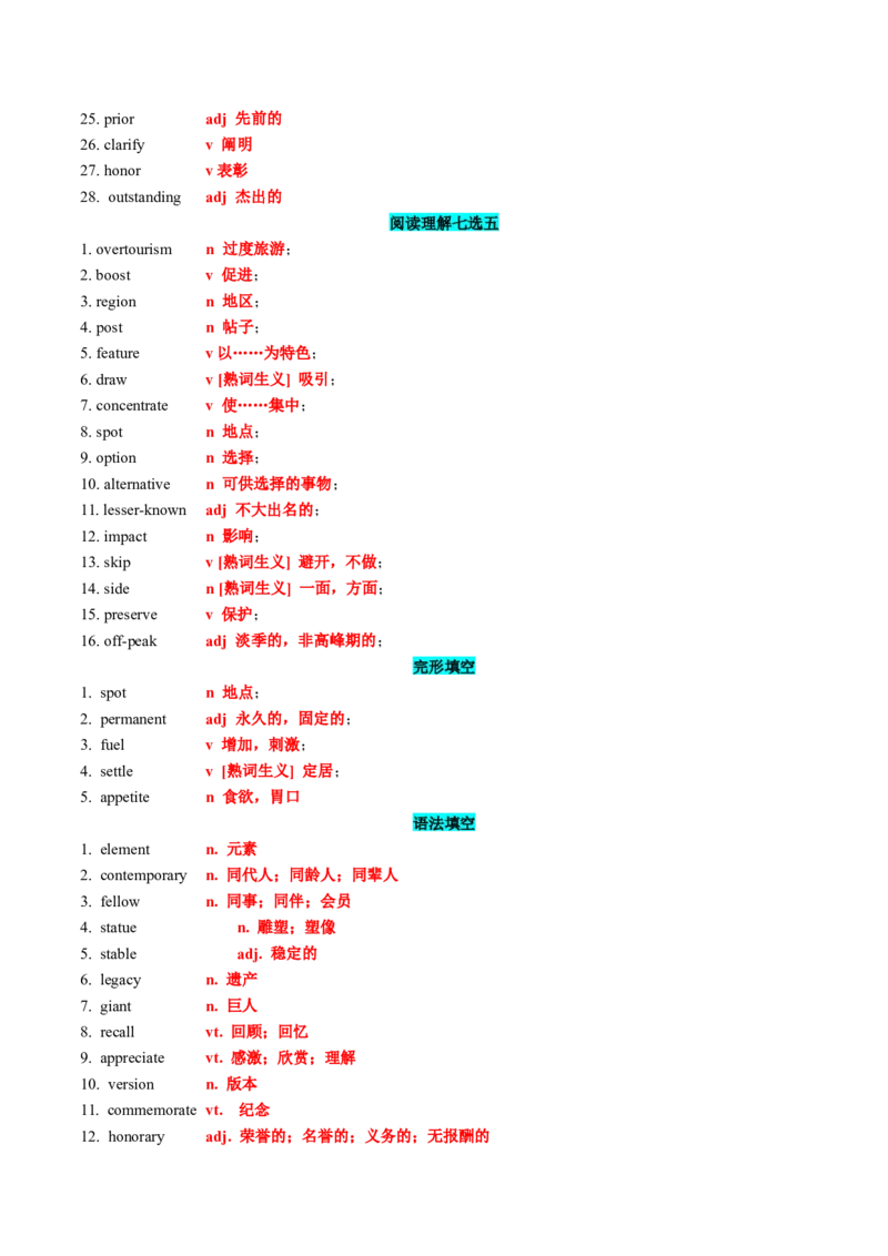 专题272024新课标II卷词汇二次开发+真题语料单句填空100例解析版_3.2025英语总复习_2025年新高考资料_一轮复习_2025年高考英语一轮复习知识清单