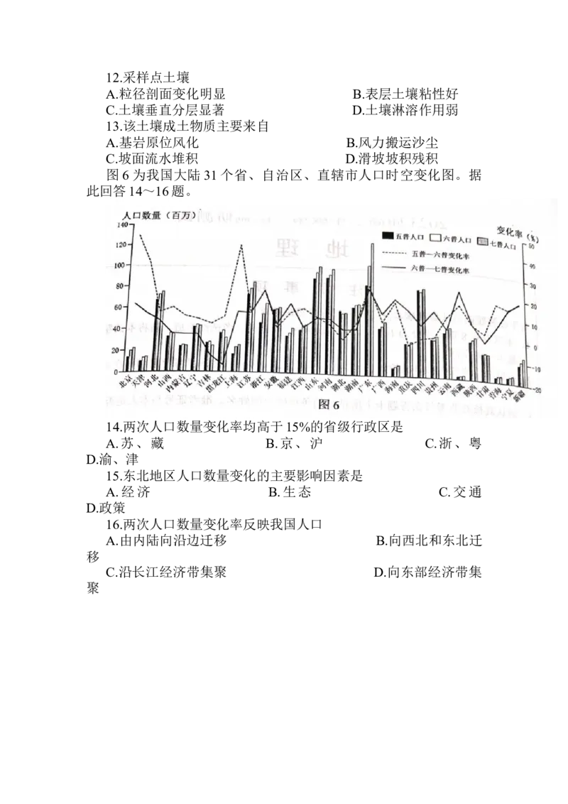 江苏省苏北四市2023届高三上学期第一次调研测试地理_9.2025地理总复习_2023年新高考复习资料_3地理高考模拟题_新高考