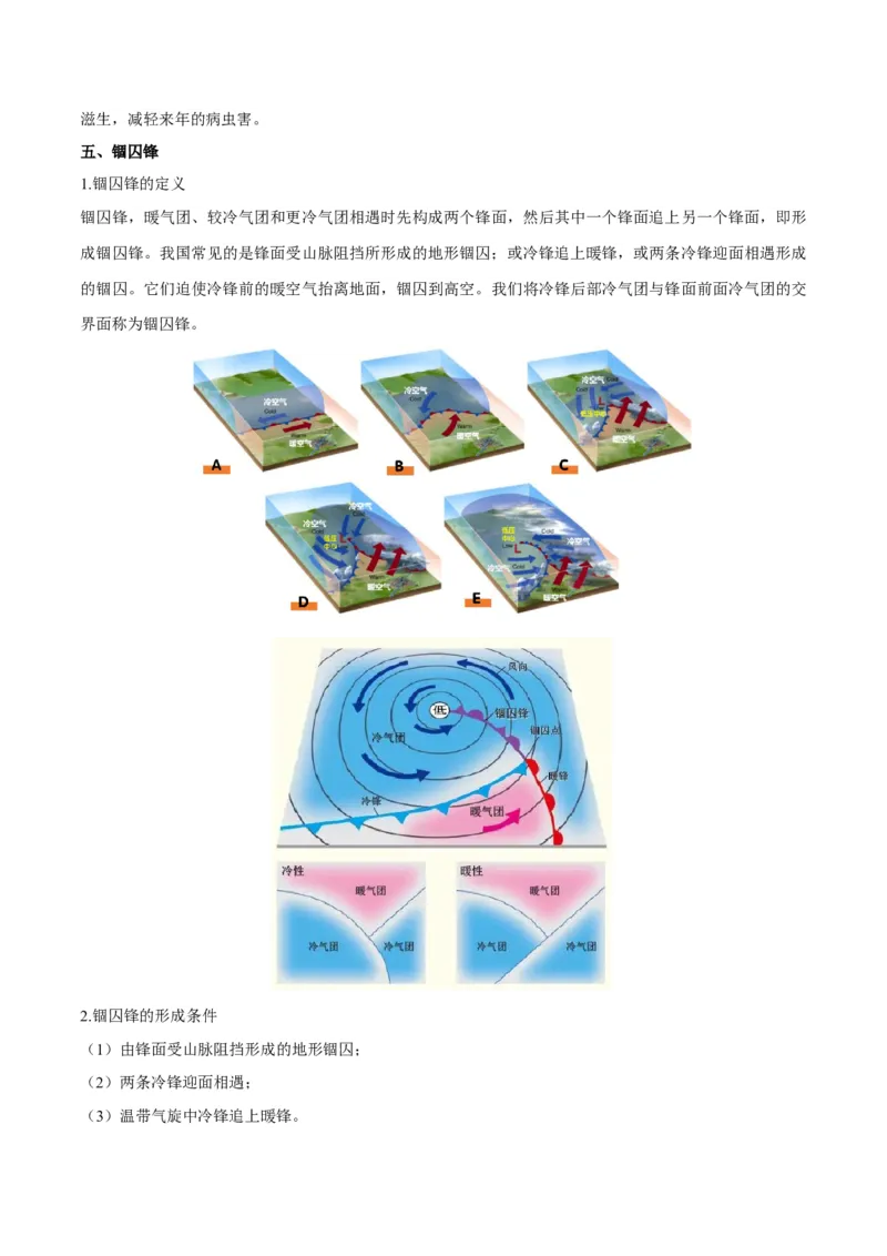 微专题台风、寒潮、锢囚锋等特殊天气系统（解析版）_9.2025地理总复习_2024年新高考资料_3.2024专项复习_备战2024年高考地理总复习专题考点+微专题集成讲练辑
