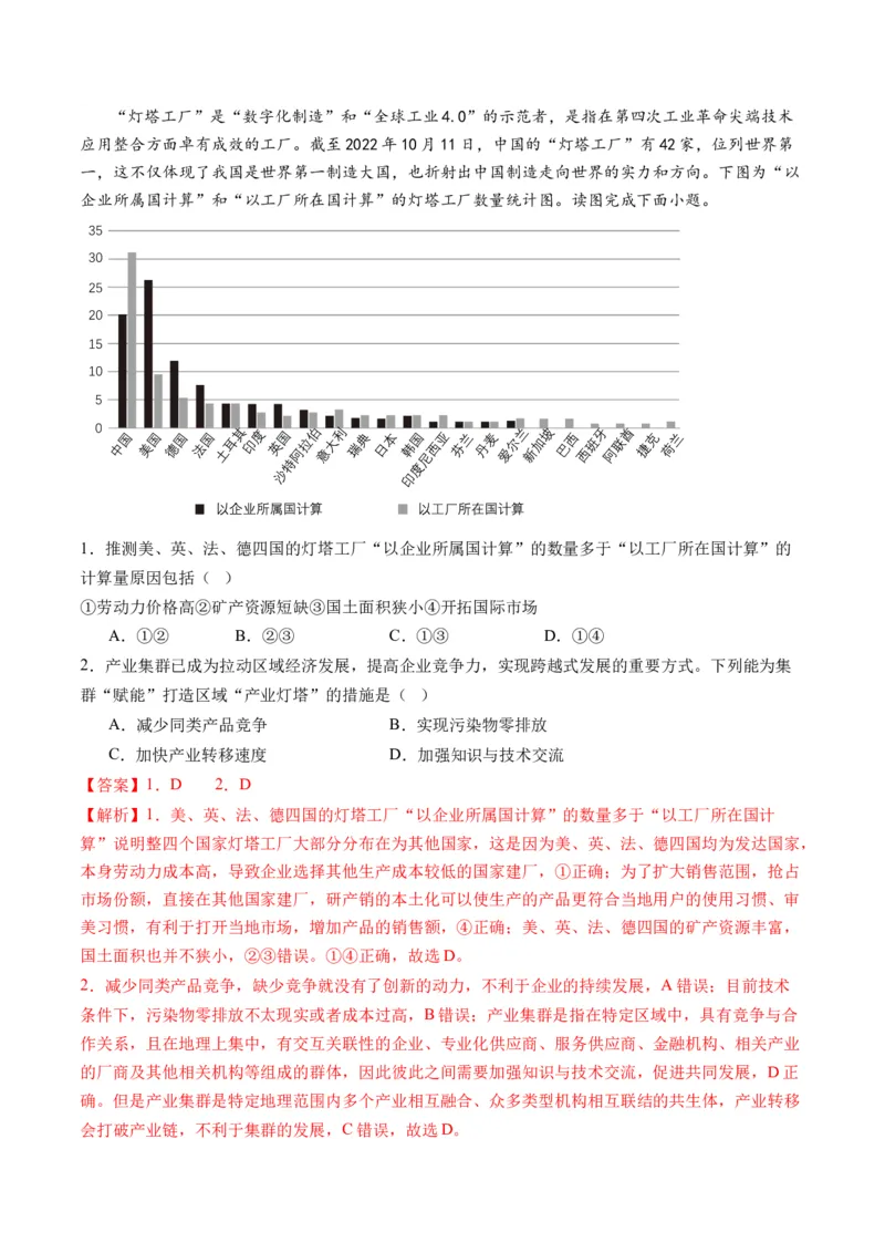 第25讲工业区位因素及其变化（讲义）（解析版）_9.2025地理总复习_2024年新高考资料_1.2024一轮复习_2024年高考地理一轮复习讲练测（新教材新高考）