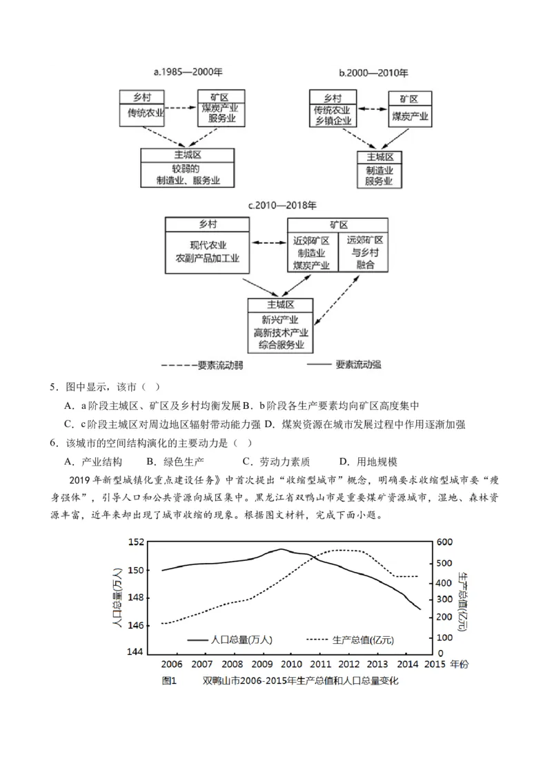 第33讲资源枯竭型城市的转型发展（原卷版）_9.2025地理总复习_2024年新高考资料_1.2024一轮复习_2024年高考地理一轮复习讲练测（新教材新高考）