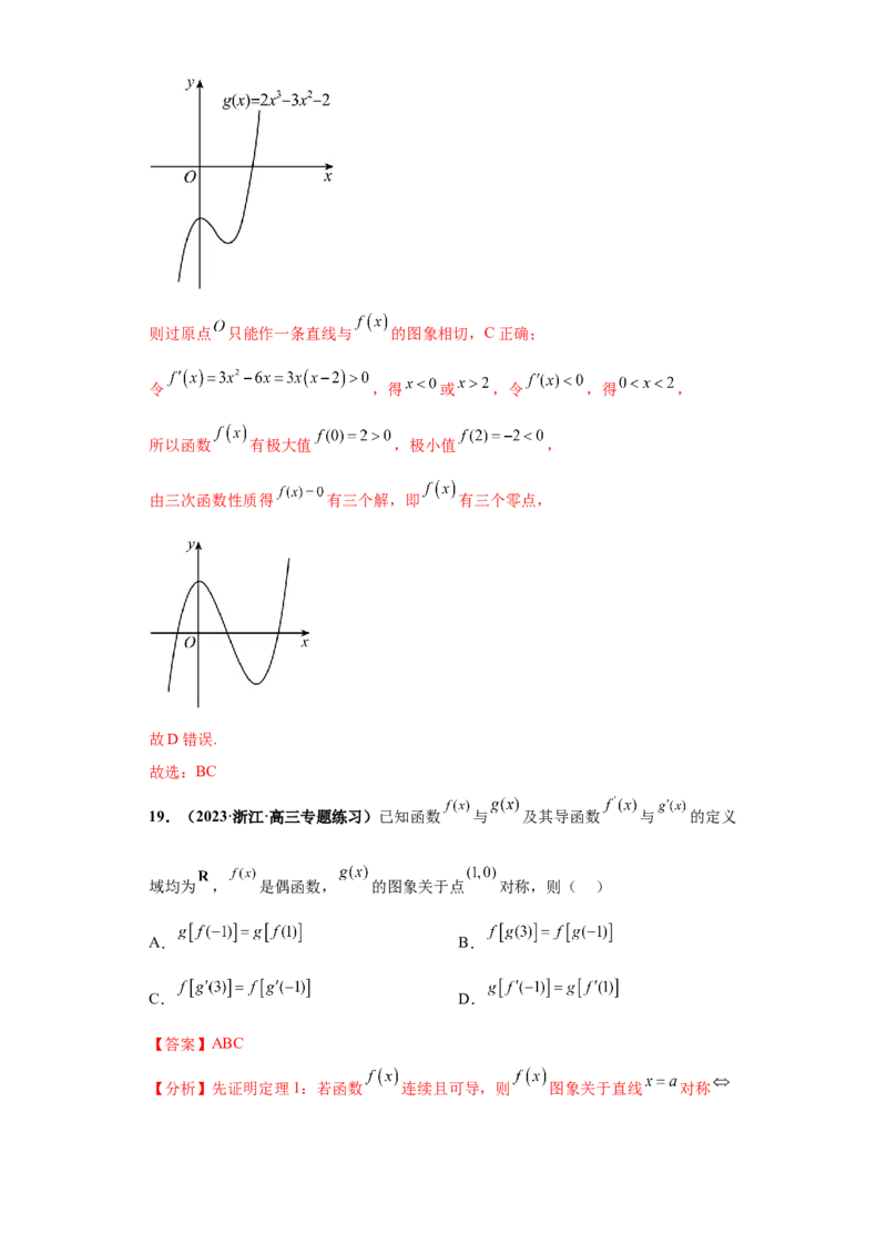专题11函数与导数小题综合解析版_2.2025数学总复习_2024年新高考资料_3.2024专项复习_备战2024年高考数学小题热点题型必刷&middot;满分冲刺（新高考浙江专用）