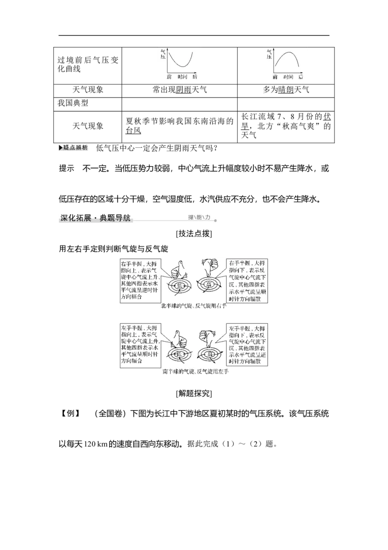 第2课时气旋和反气旋、锋面气旋_9.2025地理总复习_赠品通用版（老高考）复习资料_一轮复习_2023年高考地理一轮复习讲义+课件（全国版）_2023年高考地理一轮复习讲义（全国版）