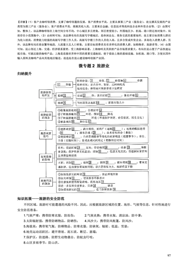 整合突破专题学案主题十五：服务业（高三地理自主复习资料，pdf版）_9.2025地理总复习_2023年新高考复习资料_专项复习