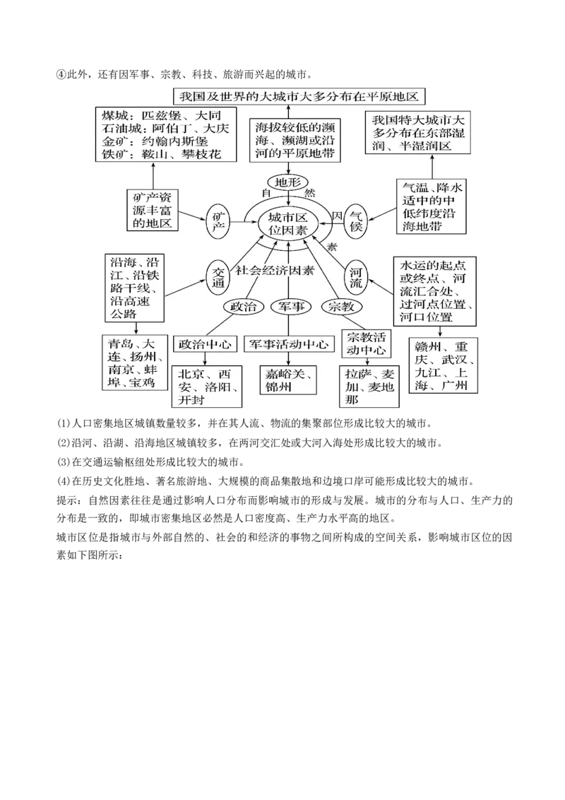 第22讲城乡空间结构和景观（讲义）（解析版）_9.2025地理总复习_2024年新高考资料_1.2024一轮复习_2024年高考地理一轮复习讲练测（新教材新高考）