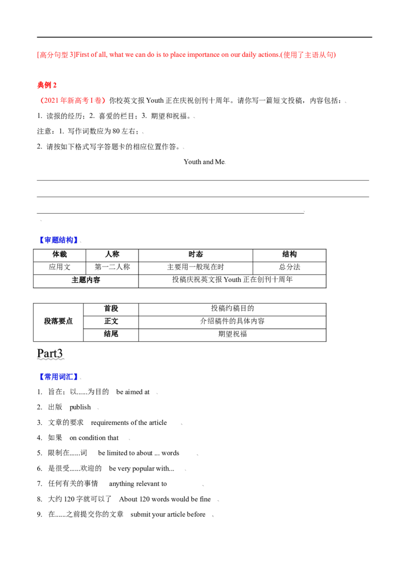 专题25-书面表达之征文（投稿）必备句型与万能模板（解析版）先学先知备考2023年高考英语零轮复习双基必过学与练（通用版）_3.2025英语总复习_专项复习
