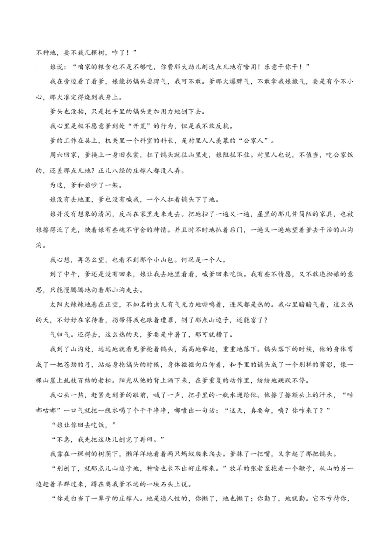 专题10小说主旨意蕴探究（练习）-2024年高考语文二轮复习讲练测（新教材新高考）(原卷版)(1)_1.2025语文总复习_2024年新高考资料_2.2024二轮复习