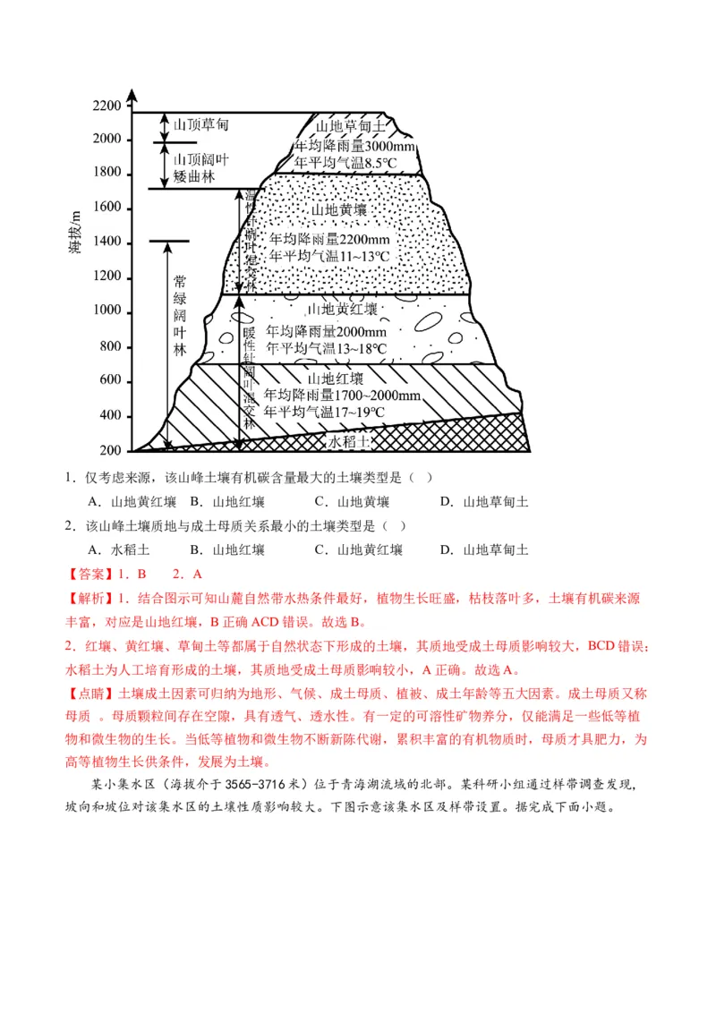 第16讲植被和土壤（讲义）（解析版）_9.2025地理总复习_2024年新高考资料_1.2024一轮复习_2024年高考地理一轮复习讲练测（新教材新高考）