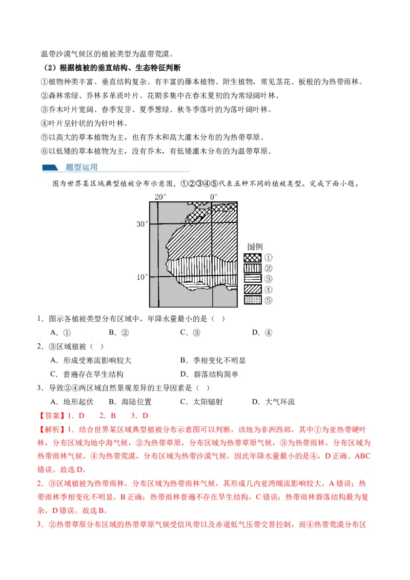 第16讲植被和土壤（讲义）（解析版）_9.2025地理总复习_2024年新高考资料_1.2024一轮复习_2024年高考地理一轮复习讲练测（新教材新高考）
