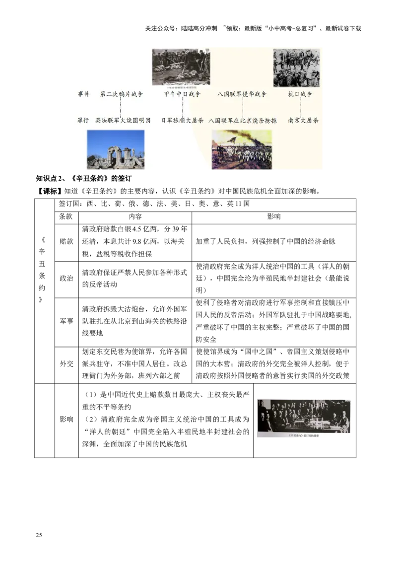 （讲义）专题08近代化的早期探索与民族危机的加剧（解析版）_02中考总复习（2026版更新中）_06-历史-中考总复习_2024年中考复习资料_一轮复习_配套讲义（原卷版+解析版）