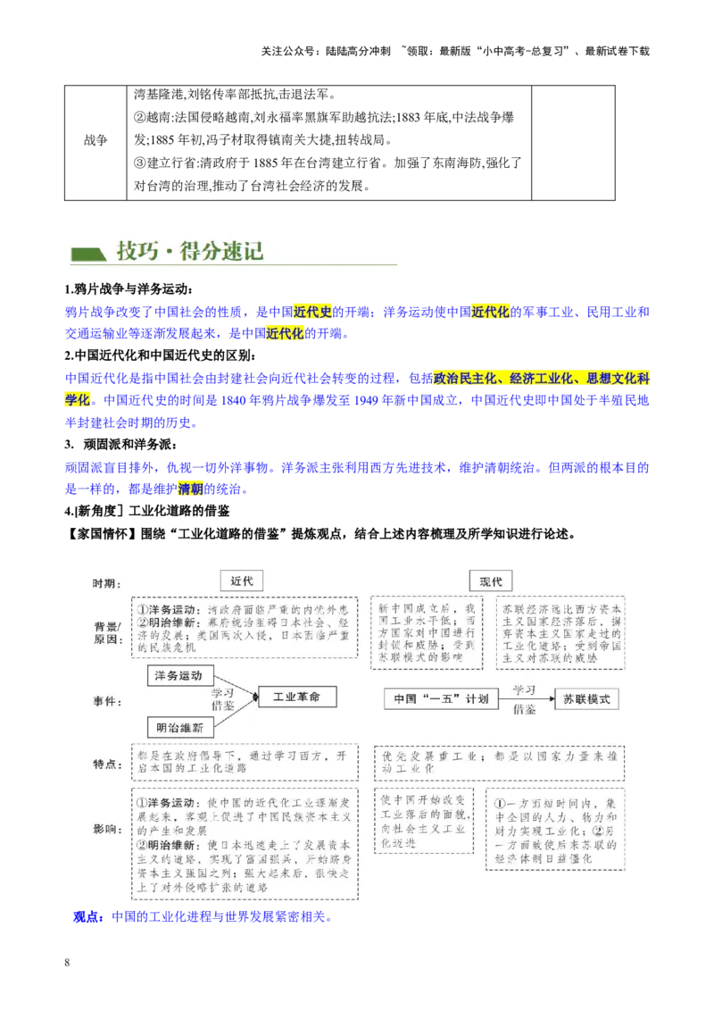 （讲义）专题08近代化的早期探索与民族危机的加剧（解析版）_02中考总复习（2026版更新中）_06-历史-中考总复习_2024年中考复习资料_一轮复习_配套讲义（原卷版+解析版）