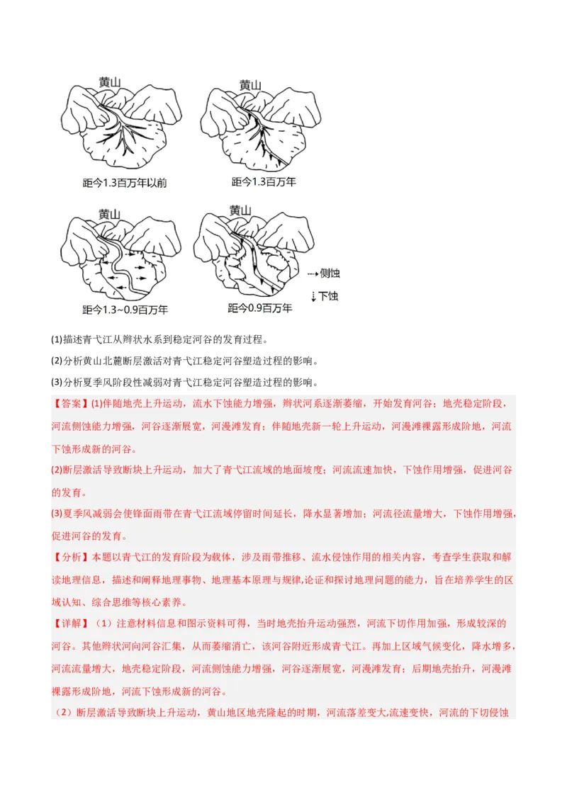 热点专项05地质作用过程性-2024年高考地理一轮复习考点通关卷（新高考通用）（解析版）_9.2025地理总复习_2024年新高考资料_1.2024一轮复习