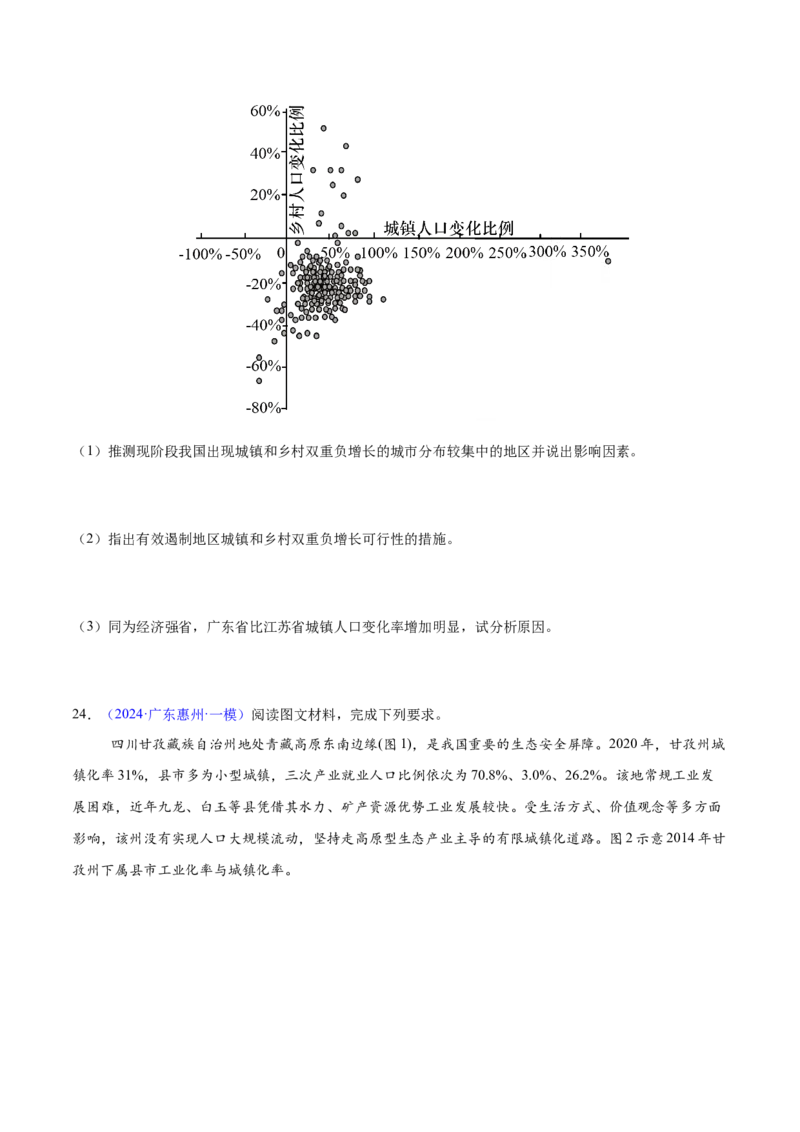 第14~16题乡村和城镇-备战2024年高考地理临考题号押题（江苏卷）（原卷版）_9.2025地理总复习_2024年新高考资料_5.2024三轮冲刺_备战2024年高考地理临考题号押题（江苏卷）323403113