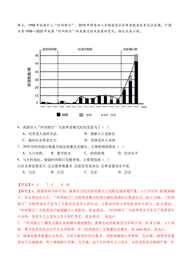 第20讲人口分布和人口容量（练习）（解析版）_9.2025地理总复习_2024年新高考资料_1.2024一轮复习_2024年高考地理一轮复习讲练测（新教材新高考）