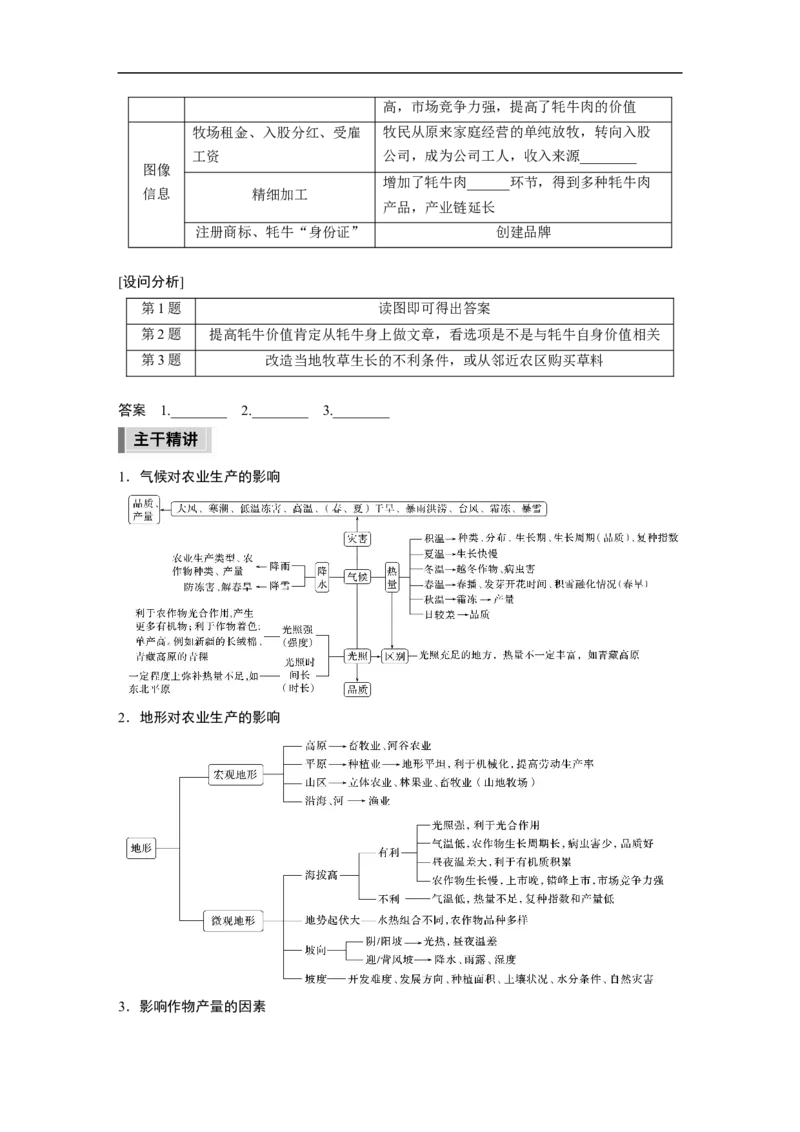 第1部分专题8考点1　农业区位因素_9.2025地理总复习_2023年新高考复习资料_二轮复习_2023年高考地理二轮复习讲义+课件（新高考版）_2023年高考地理二轮复习讲义（新高考版）_学生版