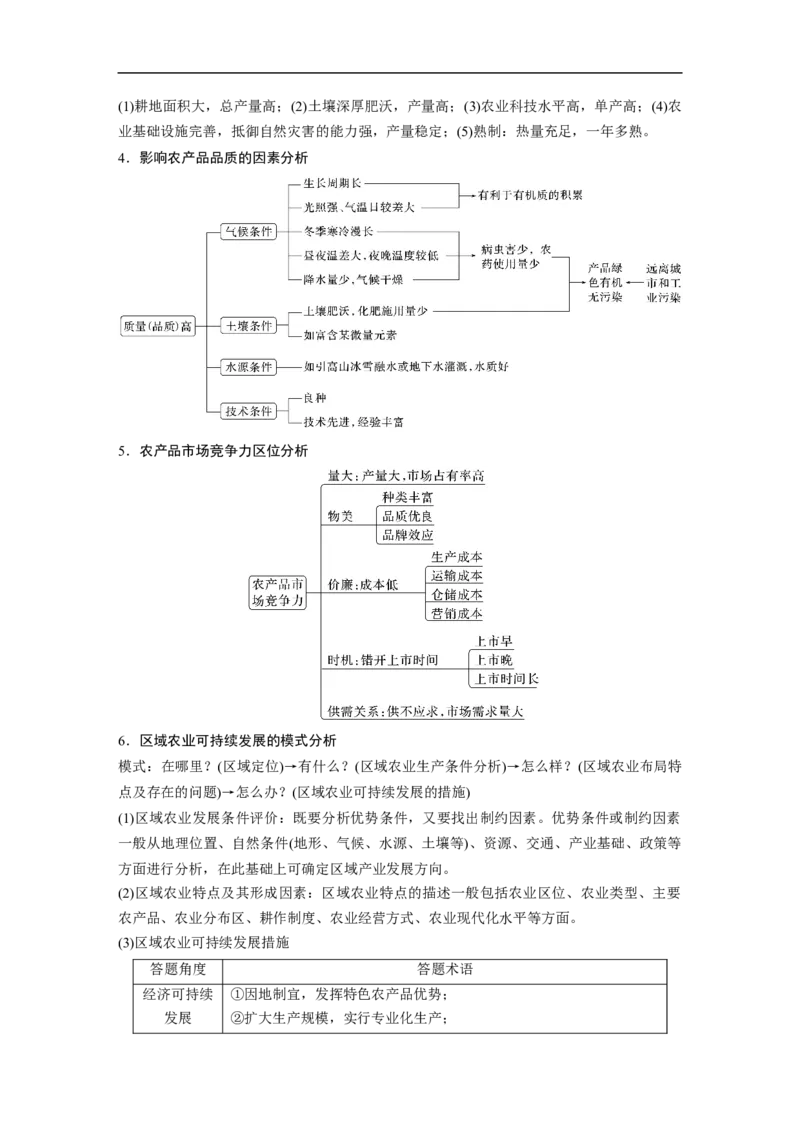 第1部分专题8考点1　农业区位因素_9.2025地理总复习_2023年新高考复习资料_二轮复习_2023年高考地理二轮复习讲义+课件（新高考版）_2023年高考地理二轮复习讲义（新高考版）_学生版