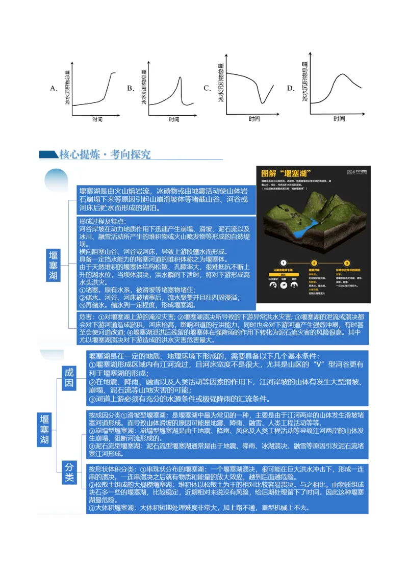 微专题冻害、森林火灾、堰塞湖、风暴潮（讲义）（原卷版）_9.2025地理总复习_2024年新高考资料_2.2024二轮复习_2024年高考地理二轮复习讲练测（新教材新高考）_微专题