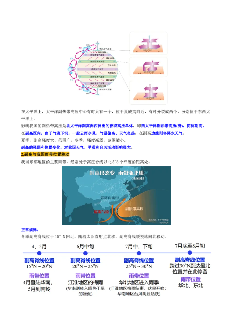 第09讲气压带、风带与气候（大气环流与气候）（讲义）（解析版）_9.2025地理总复习_2025年新高考资料_一轮复习_2025年高考地理一轮复习讲练测（新教材新高考）