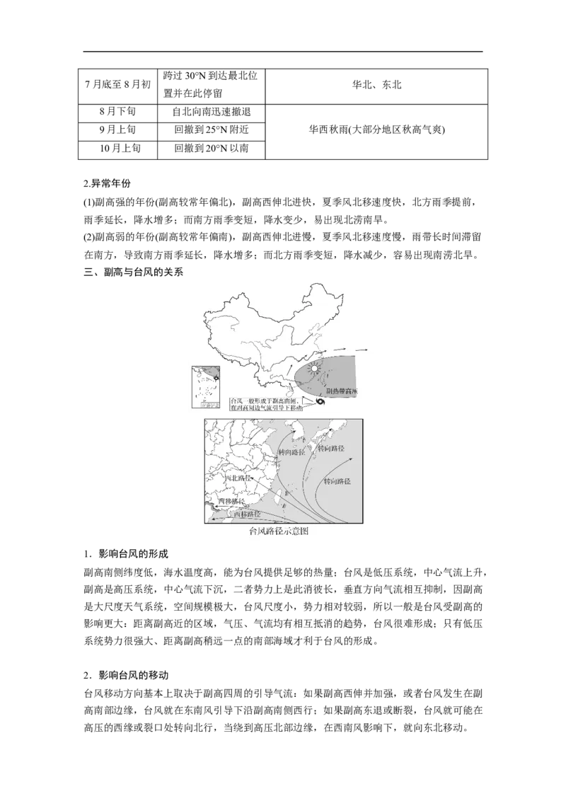 第1部分专题2微专题4　西太平洋副热带高压(副高)_9.2025地理总复习_2023年新高考复习资料_二轮复习_2023年高考地理二轮复习讲义+课件（新高考版）_学生版_大二轮专题复习讲义