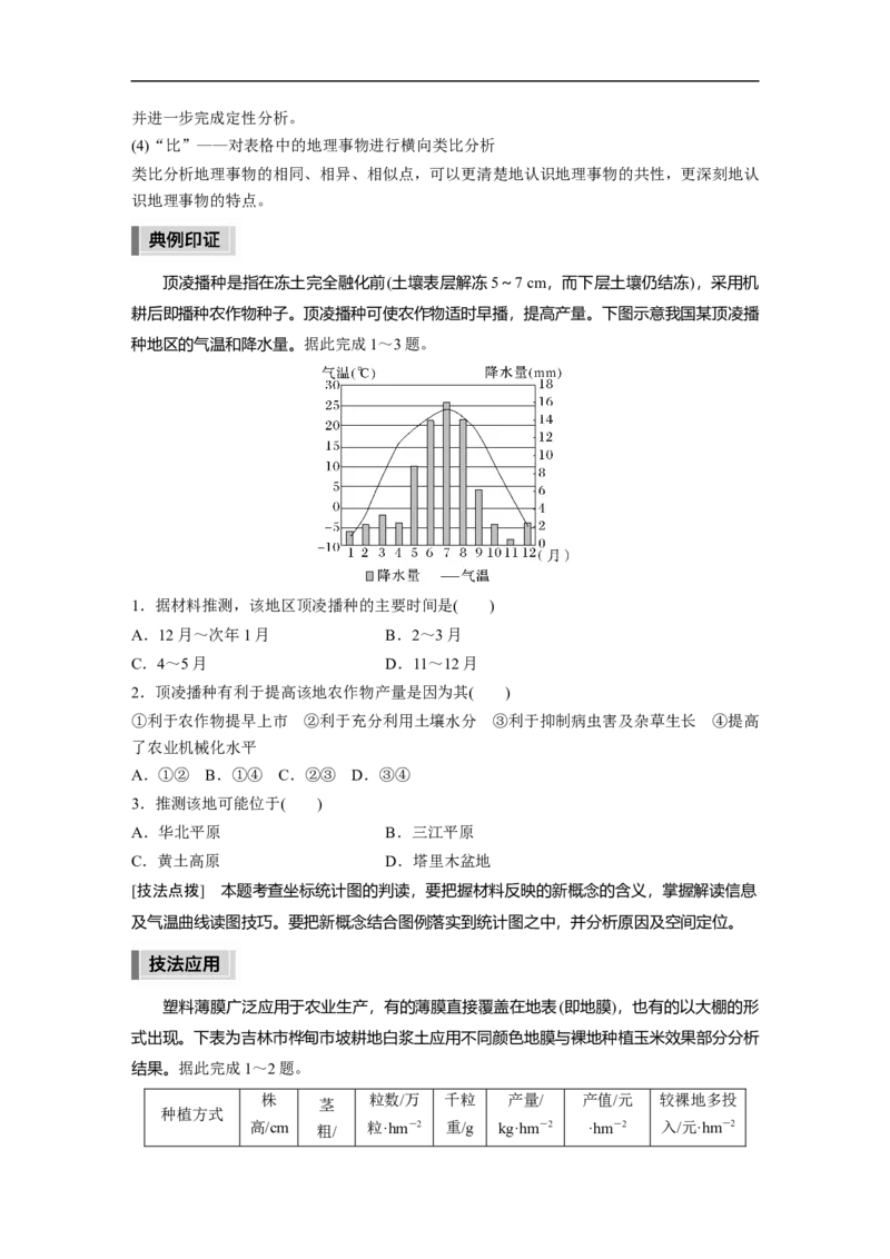 第3部分1技法4　统计图表类_9.2025地理总复习_2023年新高考复习资料_二轮复习_2023年高考地理二轮复习讲义+课件（新高考版）_2023年高考地理二轮复习讲义（新高考版）_学生版