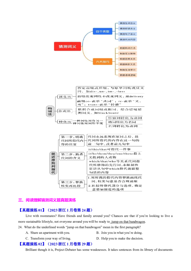 专题39阅读理解之猜测词义题（练案）原卷版_3.2025英语总复习_2025年新高考资料_一轮复习_2025年高考英语一轮复习知识清单