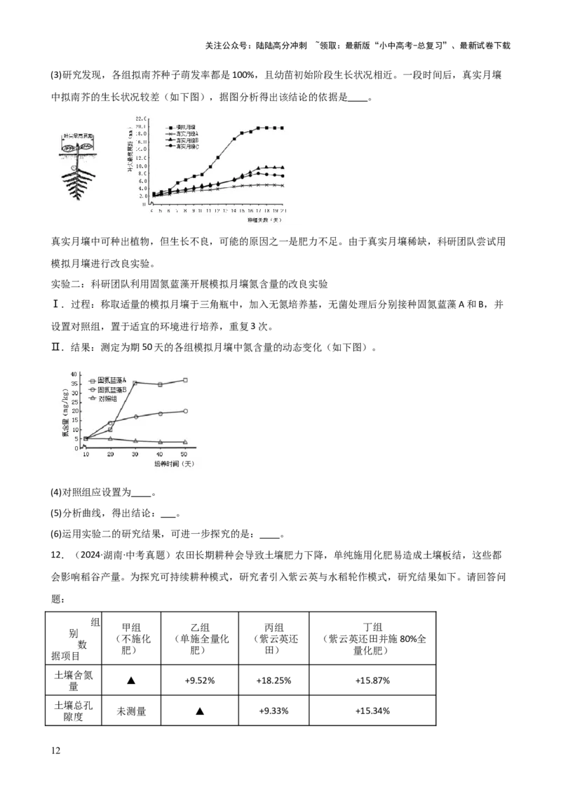 题型04实验探究题解题技巧（原卷版）_02中考总复习（2026版更新中）_08-生物-中考总复习_2025中考复习资料_2025年中考生物答题方法模板
