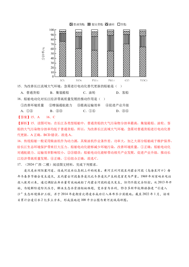 查补知识&middot;通关练专题9区域联系与区域协调发展（解析版）_9.2025地理总复习_2024年新高考资料_5.2024三轮冲刺_查漏补缺2024年高考地理复习冲刺过关（新高考通用）
