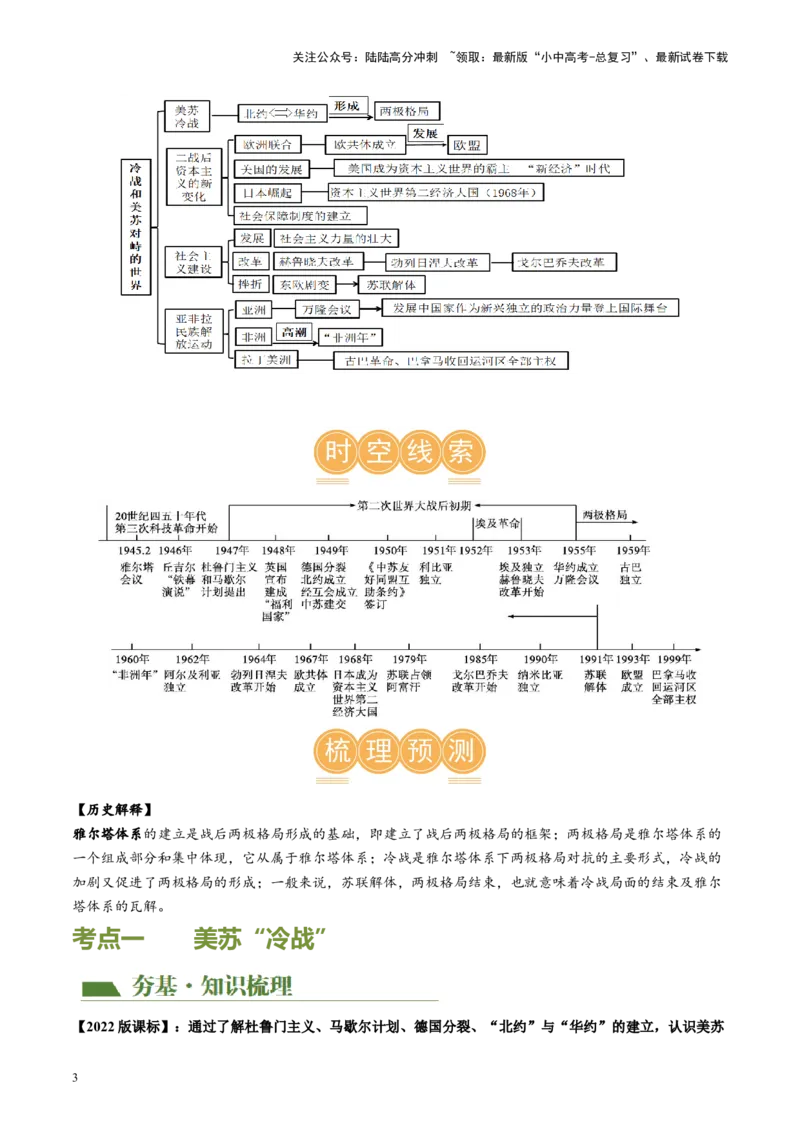 （讲义）专题27二战后的世界变化（解析版）_02中考总复习（2026版更新中）_06-历史-中考总复习_2024年中考复习资料_一轮复习_（课件+讲义+练习)2024年中考历史一轮复习讲练测（全国通用）