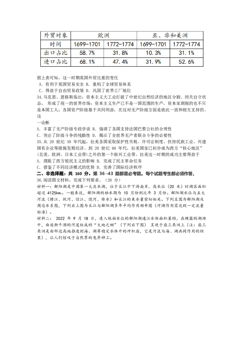 淮南市2023届高三&ldquo;一模&rdquo;文综试题_9.2025地理总复习_地理高考模拟题_老高考_2023年_2023安徽省淮南市高三第一次模拟考试文综_2023安徽省淮南市高三第一次模拟考试文综