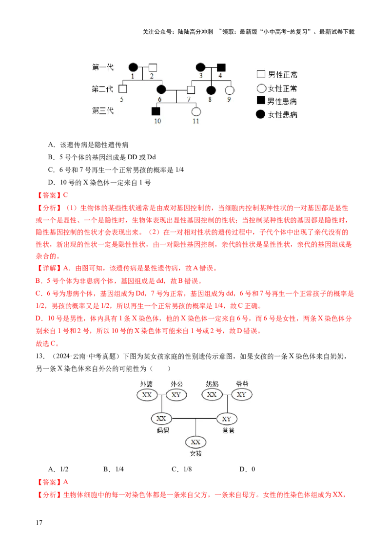 题型01读图理解（讲练）（解析版）_02中考总复习（2026版更新中）_08-生物-中考总复习_2025中考复习资料_2025中考二轮课件ppt+讲义+练习生物_讲义+练习