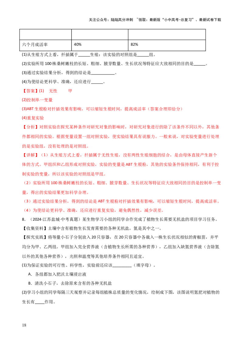 题型05生物学与社会.跨学科实践解题技巧（解析版）_02中考总复习（2026版更新中）_08-生物-中考总复习_2025中考复习资料_2025年中考生物答题方法模板