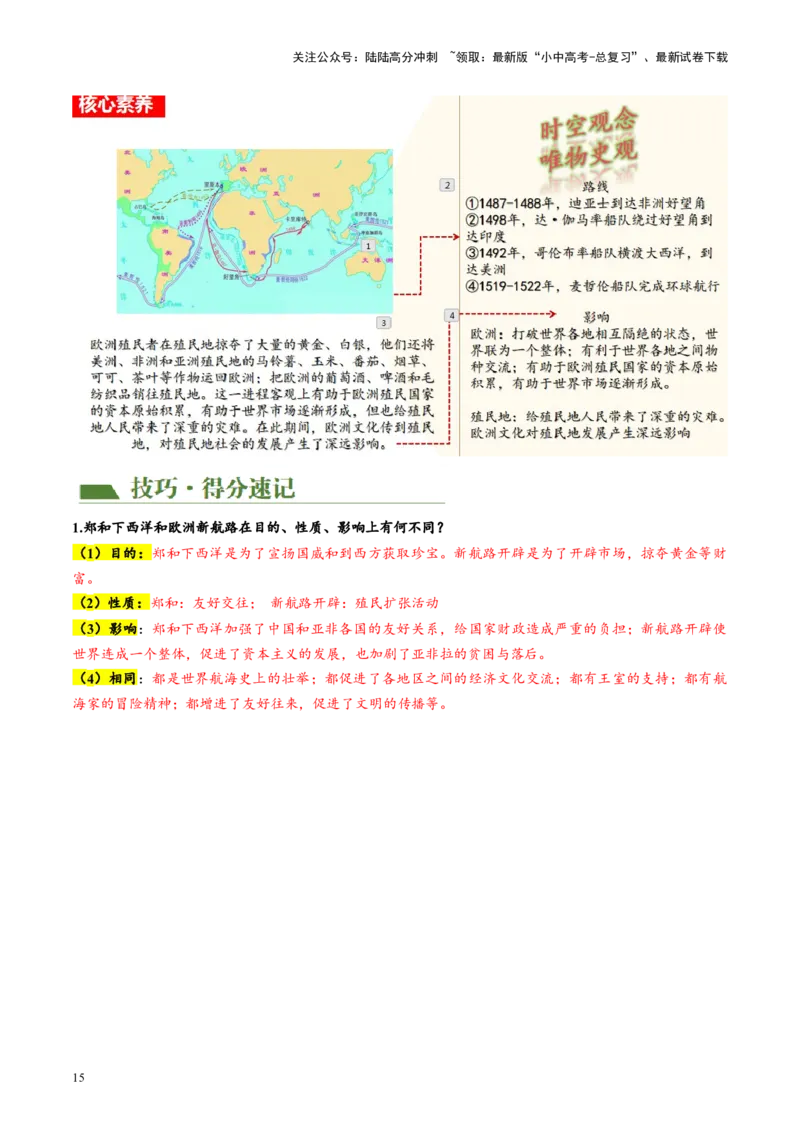 （讲义）专题20走向近代修改版（解析版）_02中考总复习（2026版更新中）_06-历史-中考总复习_2024年中考复习资料_一轮复习_配套讲义（原卷版+解析版）_教师版（含答案解析）