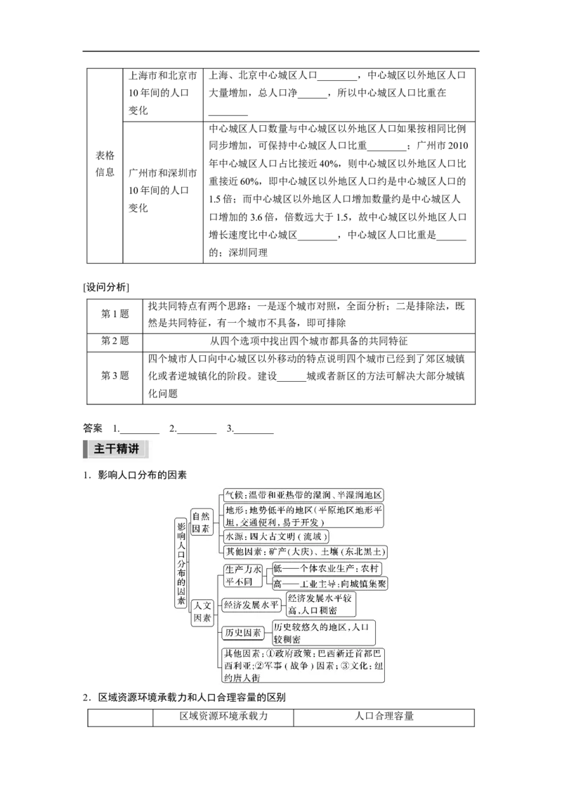 第1部分专题7考点1　人口_9.2025地理总复习_2023年新高考复习资料_二轮复习_2023年高考地理二轮复习讲义+课件（新高考版）_2023年高考地理二轮复习讲义（新高考版）_学生版