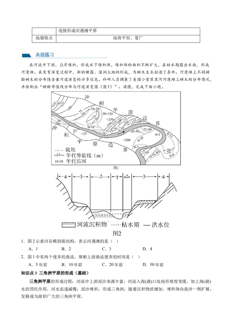 第15讲河流地貌的发育及河流冲淤（讲义）（原卷版）_9.2025地理总复习_2024年新高考资料_1.2024一轮复习_2024年高考地理一轮复习讲练测（新教材新高考）