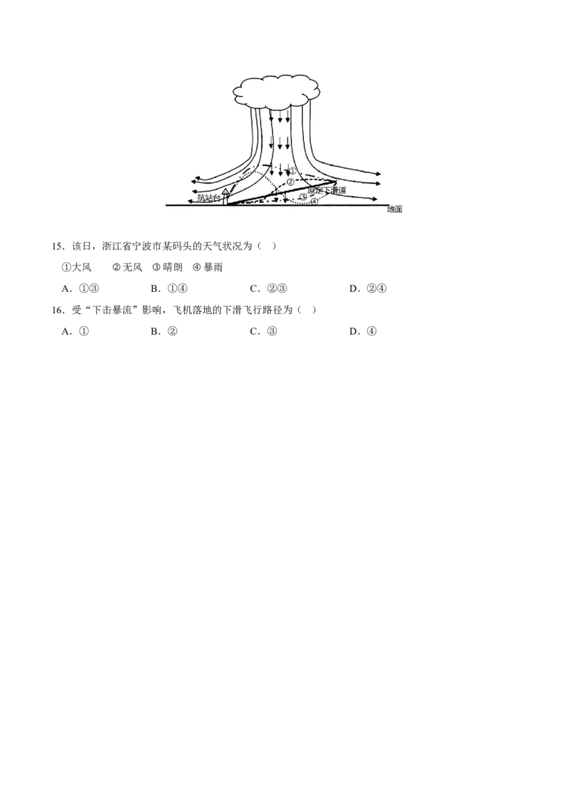 热力环流与风-2023年高三地理二轮小专题练习（新课标）（原卷版）_9.2025地理总复习_2023年新高考复习资料_二轮复习_寒假小练2023年高三地理二轮小专题练习（新课标）291470456