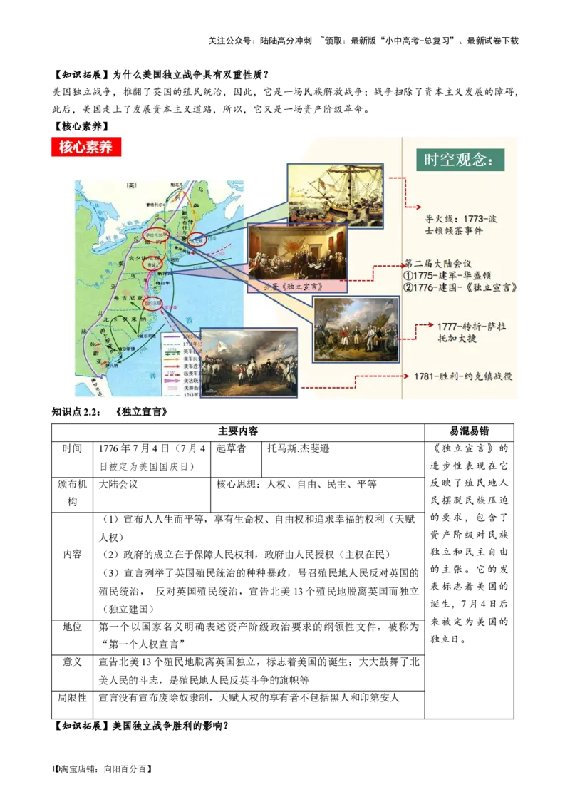 （讲义）专题21资本主义制度的初步确立（解析版）_02中考总复习（2026版更新中）_06-历史-中考总复习_2024年中考复习资料_一轮复习_配套讲义（原卷版+解析版）_教师版（含答案解析）