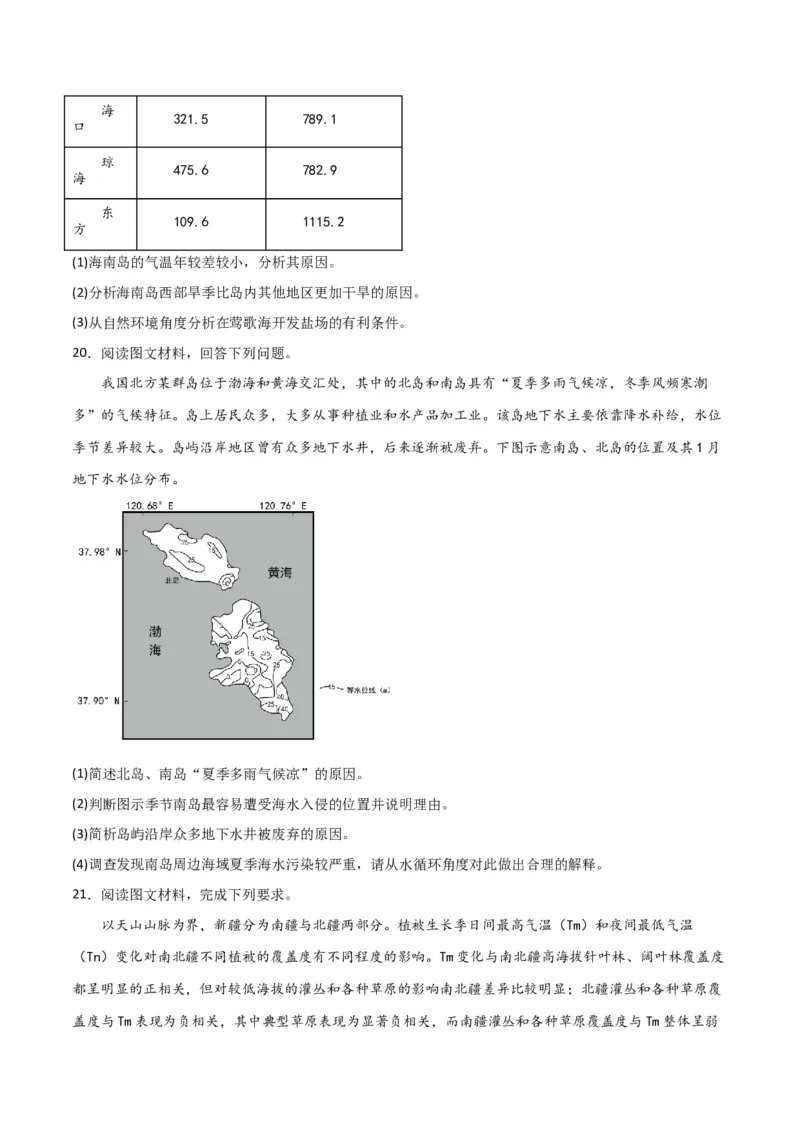 热点专项03气候类型及判读-2024年高考地理一轮复习考点通关卷（新高考通用）（原卷版）_9.2025地理总复习_2024年新高考资料_1.2024一轮复习